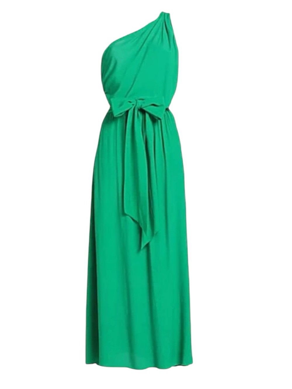 Pinko Agave Abito Crepe One Shoulder Maxi Dress *MISSING Tie Belt Flowy Sz 6